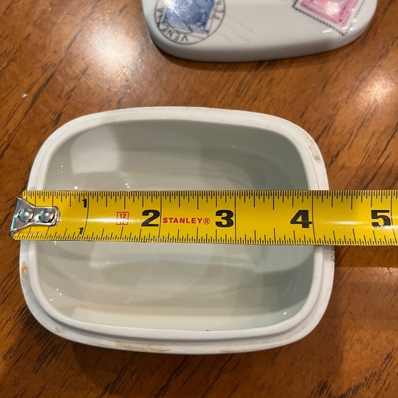 Vintage Limoges Porcelain Stamp/ travel Design Trinket box. So pretty! - Picture 7 of 9